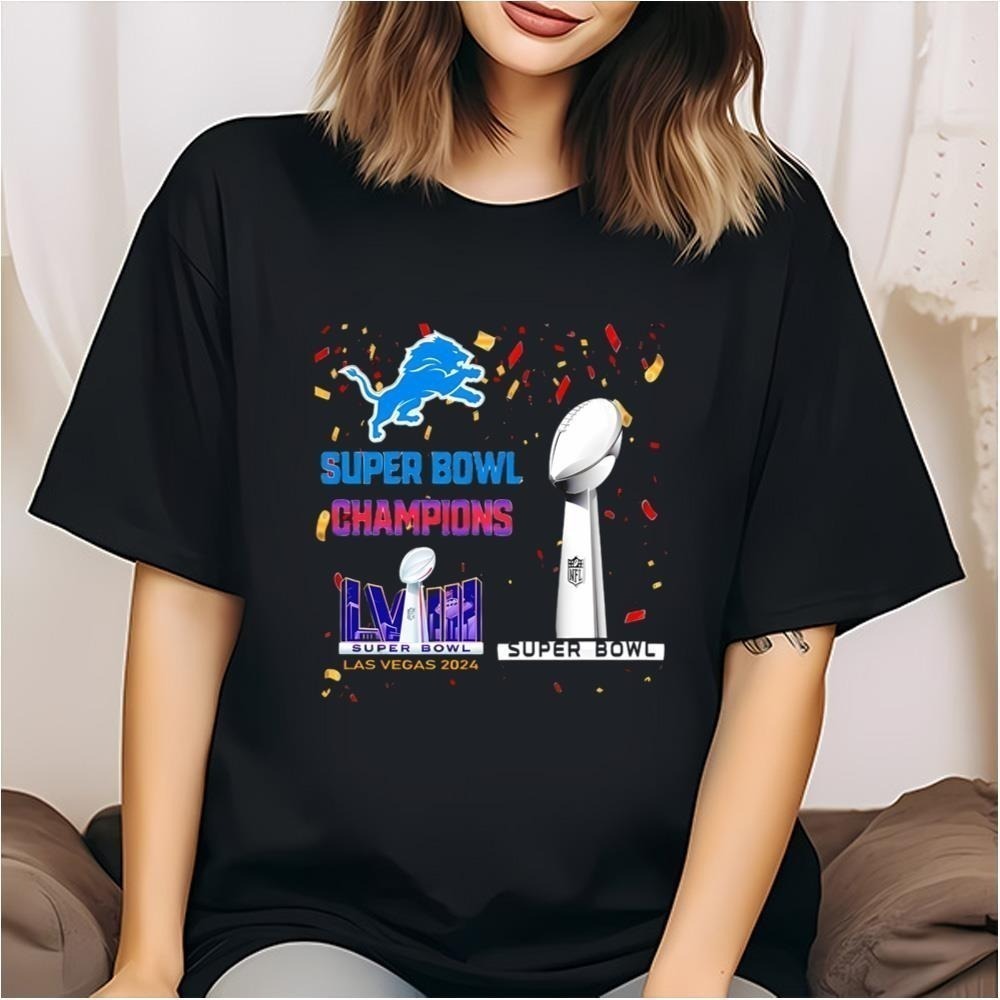Detroit Lions Super Bowl Champions Lviii Las Vegas 2024 Shirt